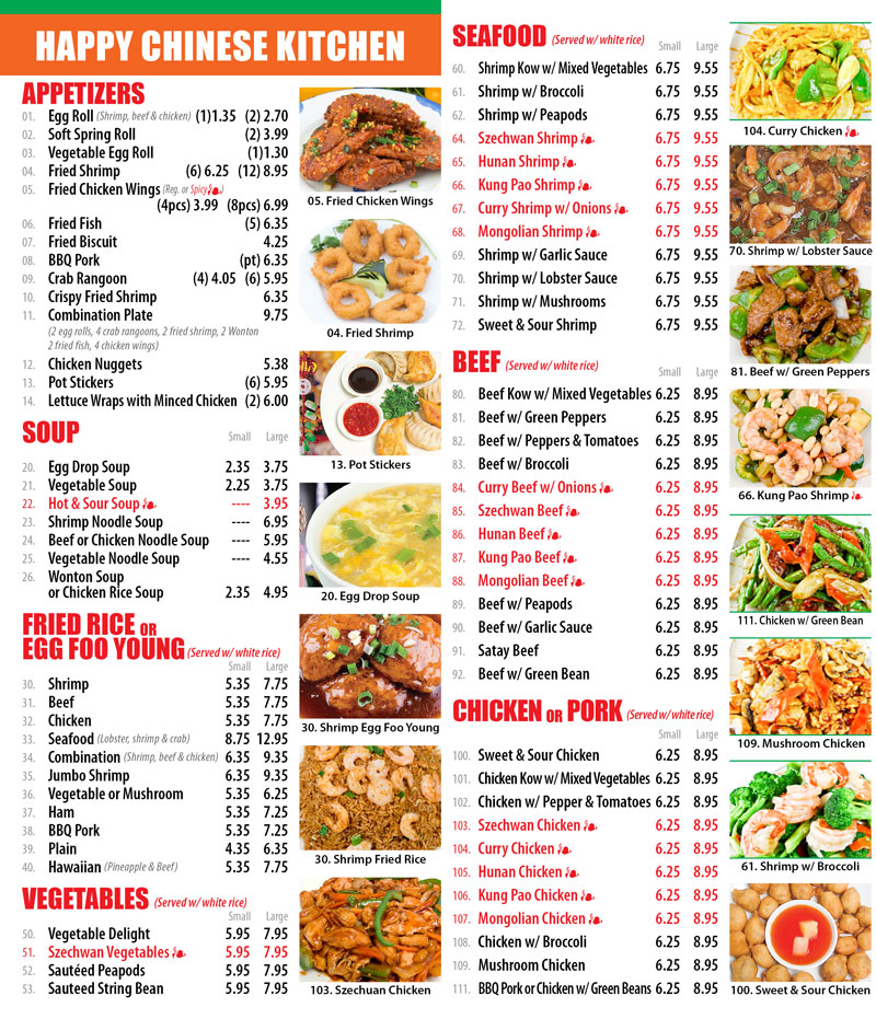 Chinese Restaurant Menu: Chinese Restaurant With Menu